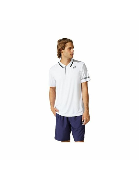 Polo de Manga Corta Hombre Asics Court Blanco | Tienda24 Tienda24.eu