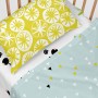 Bedding set HappyFriday Moshi Moshi Panda garden blue Blue 2 Pieces by HappyFriday, Sheets and pillowcases - Ref: D1609712, P...