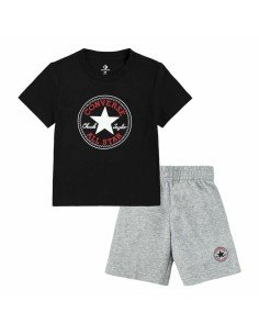 Completo Sportivo per Bambini Converse Core Tee Ft Short Nero Grigio Neonati da Converse, Completi sportivi - Ref: S6491411, ...