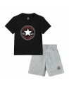 Conjunto Deportivo para Niños Converse Core Tee Ft Short Negro Gris Bebés | Tienda24 Tienda24.eu