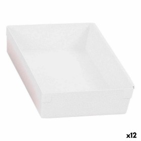 Scatola Multiuso Componibile Bianco 22,5 x 15,5 x 5,3 cm (12 Unità) di BigBuy Home, Scatole e cassapanche - Rif: S2226308, Pr...