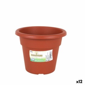 Plant pot Dem Greentime Circular Brown Ø 16 x 13 cm (12 Units) by Dem, Flower Pots - Ref: S2228074, Price: 8,77 €, Discount: %