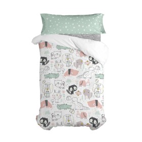 Parure de couette HappyFriday Moshi Moshi Best Buddies Multicouleur Lit 1 persone 2 Pièces de HappyFriday, Couettes et housse...