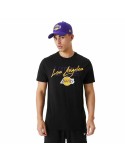 Camiseta de Manga Corta Hombre New Era Script LA Lakers | Tienda24 Tienda24.eu