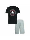 Conjunto Desportivo para Crianças Converse Core Tee Preto/Cinzento | Tienda24 Tienda24.eu