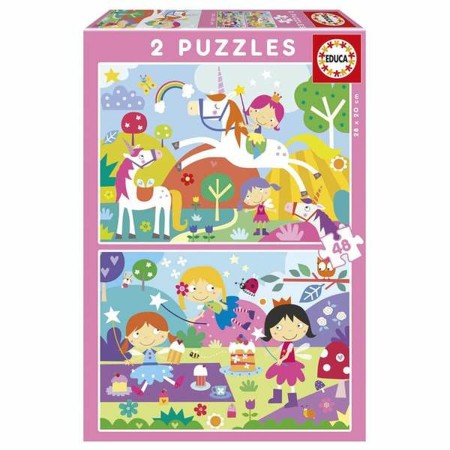 Set de 2 Puzzles Educa Fantasy world 48 Pièces de Educa, Puzzles classiques - Réf : S2436219, Prix : 8,08 €, Remise : %