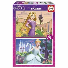 2-Puzzle Set Disney Princess Cinderella and Rapunzel 48 Pieces by Disney Princess, Jigsaws - Ref: S2436223, Price: 8,99 €, Di...