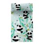 Bedspread (quilt) HappyFriday Moshi Moshi Blue 200 x 260 cm Panda bear by HappyFriday, Patchwork Quilts & Coverlets - Ref: D1...