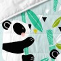 Bedspread (quilt) HappyFriday Moshi Moshi Blue 200 x 260 cm Panda bear by HappyFriday, Patchwork Quilts & Coverlets - Ref: D1...