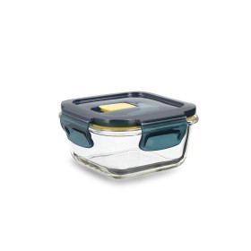 Hermetic Lunch Box Quid Astral 320 ml 11,6 x 11,6 x 6,3 cm Blue Glass by Quid, Food storage - Ref: S2706437, Price: 3,94 €, D...