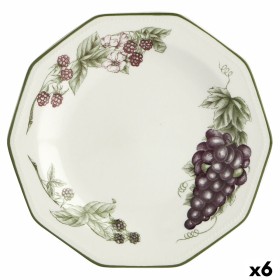 Flat plate Ariane Porous Ceramic Green Ø 21 cm (4 Units) | Tienda24 - Global Online Shop Tienda24.eu