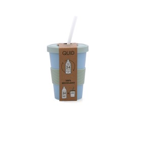 Verre avec Couvercle Quid Inspira Paille 480 ml Quid - 1