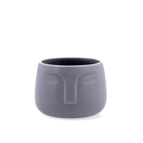 Cache-pot Vinthera Moa Gris foncé Céramique 12,5 x 10,5 cm de Vinthera, Cache-pots - Réf : S2711047, Prix : 5,13 €, Remise : %