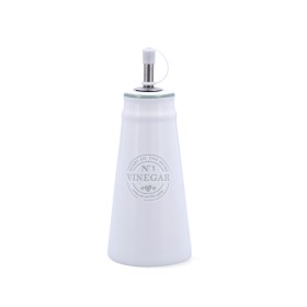 Vinegar server Quid Ozon White Ceramic Natural 7,6 x 7,6 x 19 cm by Quid, Dispensers for dressings and spices - Ref: S2711401...