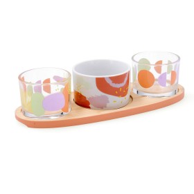 Serving set Quid Kaleido Multicolour Wood 25 x 10 x 5,5 cm (4 Pieces) by Quid, Plates and dishes - Ref: S2711574, Price: 6,97...