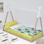 Quilted Zipper Bedding HappyFriday Moshi Moshi Panda Garden Blue Blue 105 x 200 cm by HappyFriday, Slumber Bags - Ref: D16098...