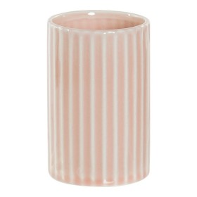 Suporte para a escova de Dentes DKD Home Decor Cor de Rosa Plástico Grés 7,2 x 7,2 x 11,5 cm de DKD Home Decor, Suportes e di...