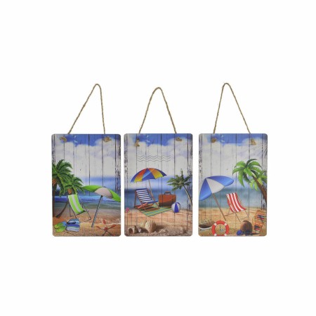 Décoration murale DKD Home Decor Plage méditerranéen 20 x 1,6 x 30 cm (3 Pièces) de DKD Home Decor, Objets de décoration - Ré...