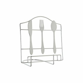 Atril DKD Home Decor Cubiertos Plateado Metal Plástico 23 x 15 x 22 cm de DKD Home Decor, Atriles para presentaciones - Ref: ...