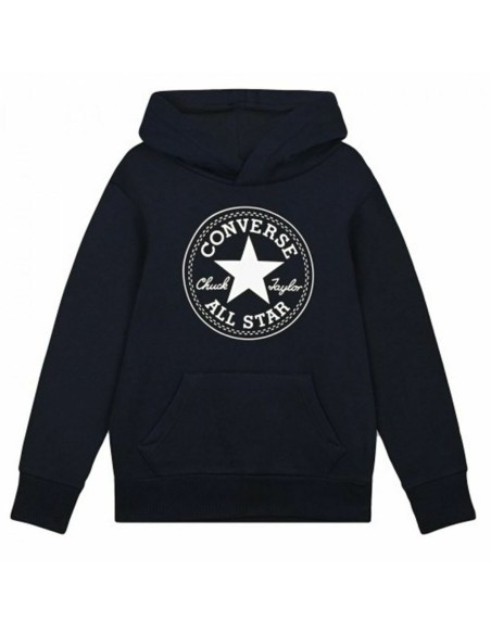 Jungen Sweater mit Kapuze Converse Ctp Schwarz | Tienda24 Tienda24.eu