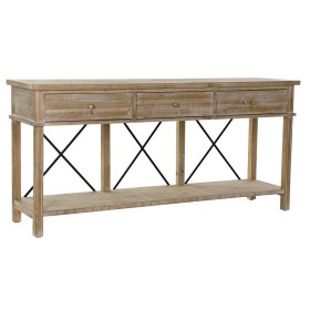 Consola DKD Home Decor Preto Natural Metal Abeto 30 x 40 cm 181 x 45 x 86 cm de DKD Home Decor, Jogos de móveis - Ref: S30335...