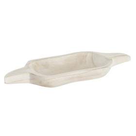 bandeja de aperitivos Bidasoa Fosil Branco Cerâmica Alumina Ovalada 39,1 x 26,3 x 3,4 cm (4 Unidades) | Tienda24 - Global Online Shop Tienda24.eu