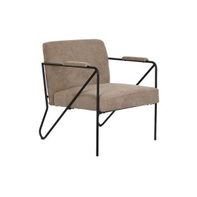 Armchair DKD Home Decor Metal Brown Polyester (64 x 69,5 x 76 cm) by DKD Home Decor, Chairs - Ref: S3040709, Price: 152,59 €,...