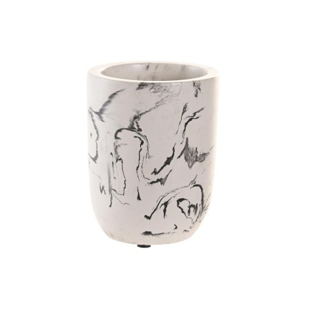 Vaso DKD Home Decor 7 X 7 X 9,5 CM Negro Cemento Blanco de DKD Home Decor, Soportes y dispensadores - Ref: S3041006, Precio: ...