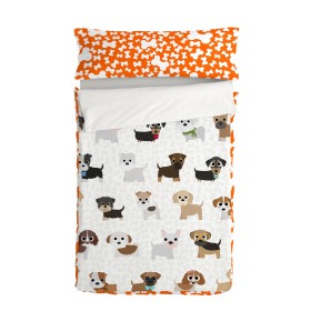 Quilted Zipper Bedding HappyFriday Mr Fox Dogs Multicolour 105 x 200 cm by HappyFriday, Slumber Bags - Ref: D1609808, Price: ...