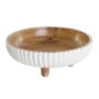 Centerpiece DKD Home Decor White Dark brown 25 x 25 x 9 cm | Tienda24 - Global Online Shop Tienda24.eu