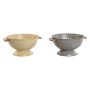 Drainer Home ESPRIT Beige Grey Bamboo Stainless steel 30 x 24,5 x 14 cm (2 Units) by Home ESPRIT, Colanders & Food Strainers ...