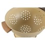 Drainer Home ESPRIT Beige Grey Bamboo Stainless steel 30 x 24,5 x 14 cm (2 Units) by Home ESPRIT, Colanders & Food Strainers ...