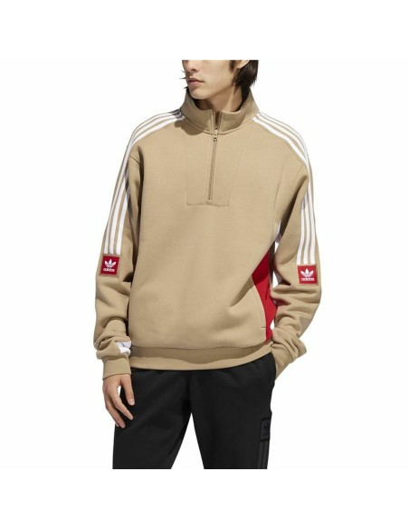 Herren Sweater ohne Kapuze Adidas Modular Braun | Tienda24 Tienda24.eu