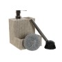 Scourer Brush with Handle and Soap Dispenser Home ESPRIT White Beige 11,5 x 11,5 x 18 cm (2 Units) | Tienda24 - Global Online Shop Tienda24.eu