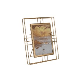 Moldura de Fotos Home ESPRIT Dourado Metal Cristal 18,5 x 2,5 x 23,5 cm (12 Unidades) de Home ESPRIT, Molduras de parede e me...