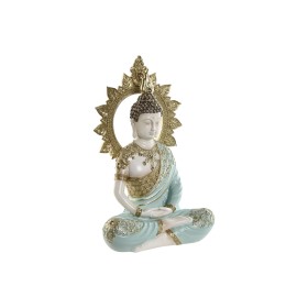 Figura Decorativa Home ESPRIT Turquesa Dourado Buda Oriental 21 x 12 x 33 cm de Home ESPRIT, Adornos - Ref: S3056070, Preço: ...