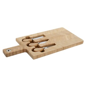 Cutting board Home ESPRIT Natural Bamboo Stainless steel 41 x 18,3 x 2 cm (4 Pieces) by Home ESPRIT, Chopping boards - Ref: S...