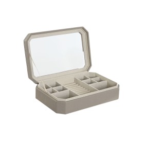 Caja-Joyero Home ESPRIT Beige Cristal 30 x 21 x 6 cm de Home ESPRIT, Organizadores de joyas - Ref: S3056313, Precio: 27,71 €,...