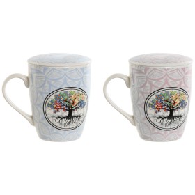 Tasse avec filtre pour infusions Home ESPRIT Bleu Rose 340 ml (2 Unités) de Home ESPRIT, Tasses - Réf : S3056405, Prix : 9,69...