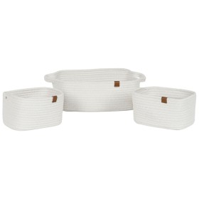 Basket set Home ESPRIT White Modern 34 x 25 x 14 cm (3 Pieces) by Home ESPRIT, Boxes - Ref: S3056902, Price: 17,23 €, Discoun...