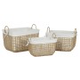 Set de basket Home ESPRIT Blanc Naturel Métal Moderne 45 x 34 x 36 cm (3 Pièces) de Home ESPRIT, Boîtes - Réf : S3056908, Pri...