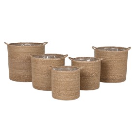 Basket set Home ESPRIT Natural Natural Fibre 37 x 37 x 41 cm (5 Pieces) by Home ESPRIT, Boxes - Ref: S3057101, Price: 63,32 €...