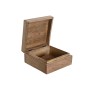 Jewelry box Home ESPRIT White Natural Mango wood 18 x 18 x 9 cm (2 Pieces) by Home ESPRIT, Wardrobe Jewellery Organisers - Re...