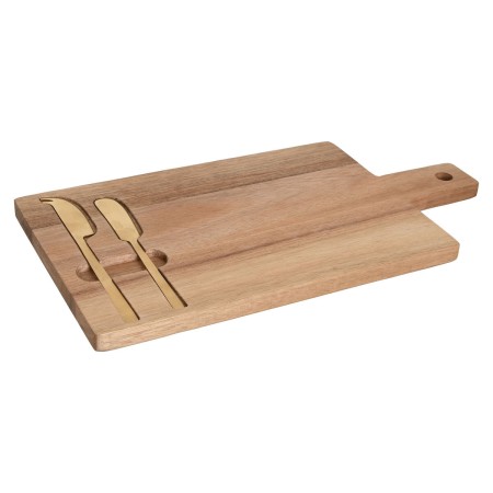 Planche à découper Home ESPRIT Acier inoxydable Acacia 38 x 20 x 1,5 cm (3 Pièces) de Home ESPRIT, Plats et plateaux - Réf : ...