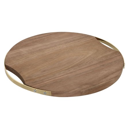 Tabla de cortar Home ESPRIT Dorado Natural Metal Acacia 32,3 x 31,3 x 1,4 cm de Home ESPRIT, Tablas de cortar - Ref: S3057551...