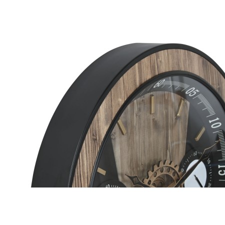 Horloge Murale Home ESPRIT Noir Naturel Verre Fer 60 x 8 x 60 cm de Home ESPRIT, Pendules murales - Réf : S3057647, Prix : 98...