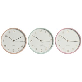 Horloge Murale Home ESPRIT Corail Menthe Lila PVC 25,5 x 4,3 x 25,5 cm (3 Unités) de Home ESPRIT, Pendules murales - Réf : S3...