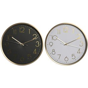 Wall Clock Home ESPRIT White Black Aluminium 30 x 4,3 x 30 cm (2 Units) by Home ESPRIT, Wall Clocks - Ref: S3057760, Price: 3...