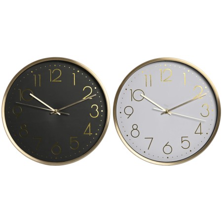 Wanduhr Home ESPRIT Weiß Schwarz Aluminium 30 x 4,3 x 30 cm (2 Stück) | Tienda24 - Global Online Shop Tienda24.eu