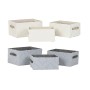 Juego de Cestas Home ESPRIT Gris Crema 35 x 25 x 18 cm (3 Piezas) (2 Unidades) de Home ESPRIT, Cajas - Ref: S3057947, Precio:...